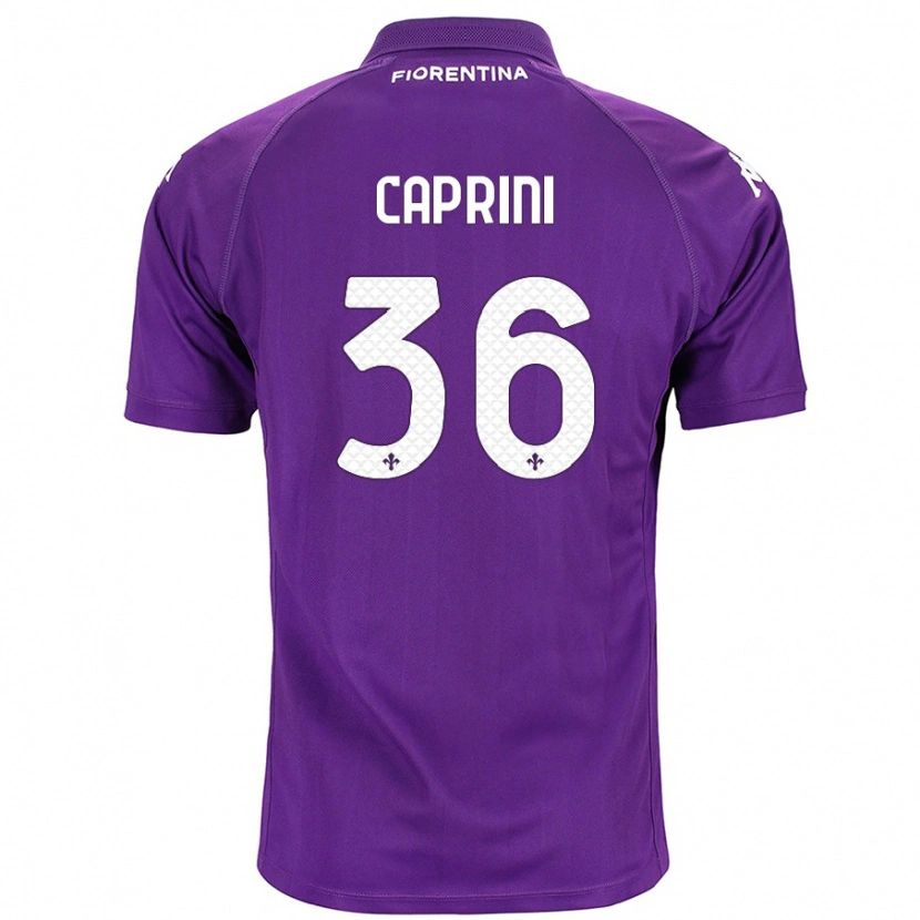 Danxen Enfant Maillot Maat Daniel Caprini #36 Violet Tenues Domicile 2024/25 T-Shirt