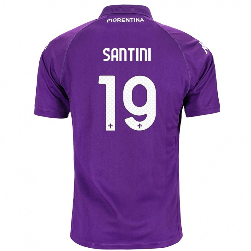 Danxen Enfant Maillot Margherita Santini #19 Violet Tenues Domicile 2024/25 T-Shirt