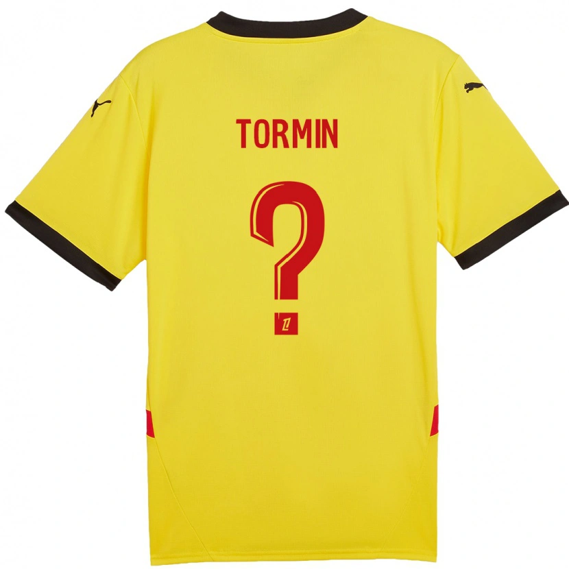 Danxen Enfant Maillot Sean Tormin #0 Jaune Rouge Tenues Domicile 2024/25 T-Shirt