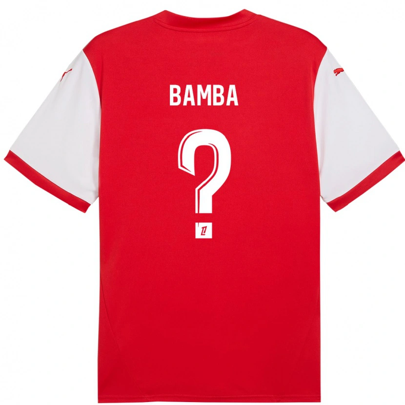 Danxen Enfant Maillot Mohamed Bamba #0 Rouge Blanc Tenues Domicile 2024/25 T-Shirt