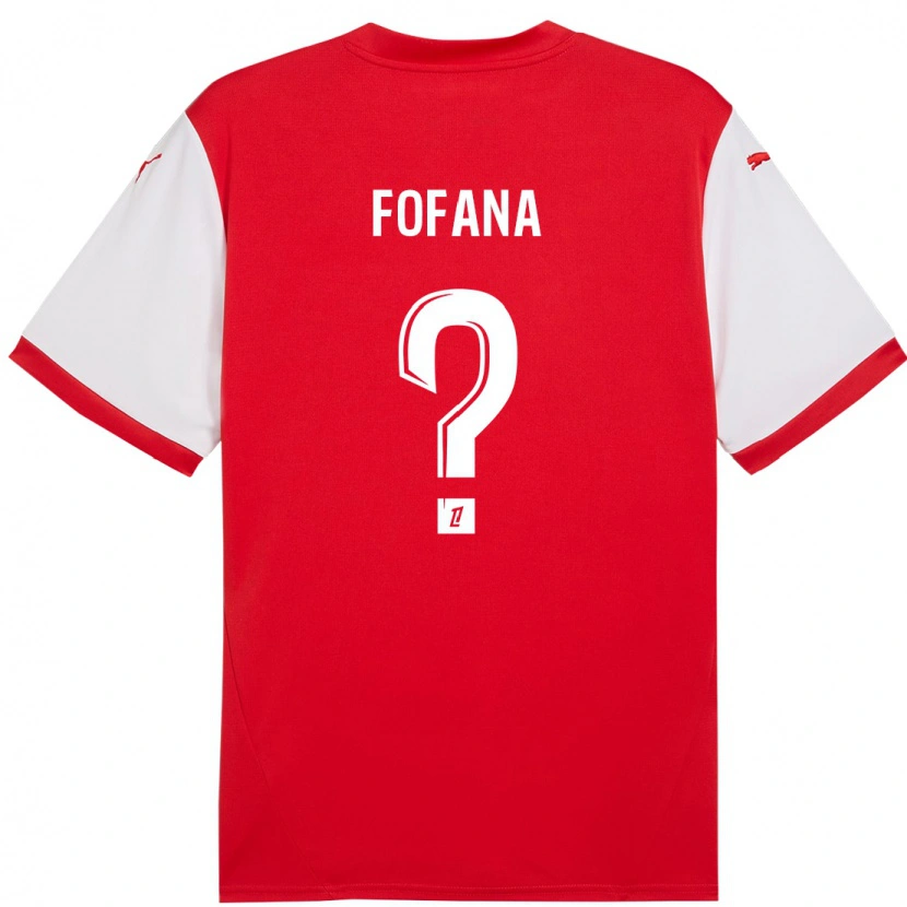 Danxen Enfant Maillot Yaya Fofana #0 Rouge Blanc Tenues Domicile 2024/25 T-Shirt