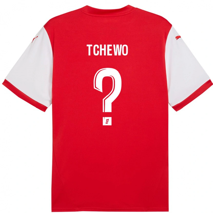 Danxen Enfant Maillot Ryan Tchapda Tchewo #0 Rouge Blanc Tenues Domicile 2024/25 T-Shirt