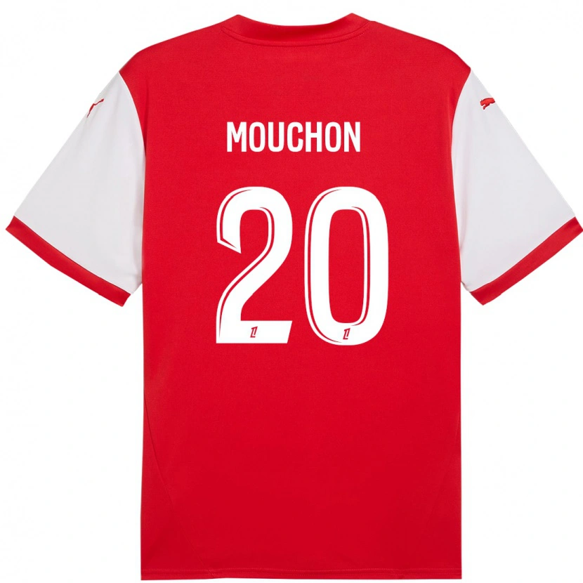 Danxen Enfant Maillot Noémie Mouchon #20 Rouge Blanc Tenues Domicile 2024/25 T-Shirt