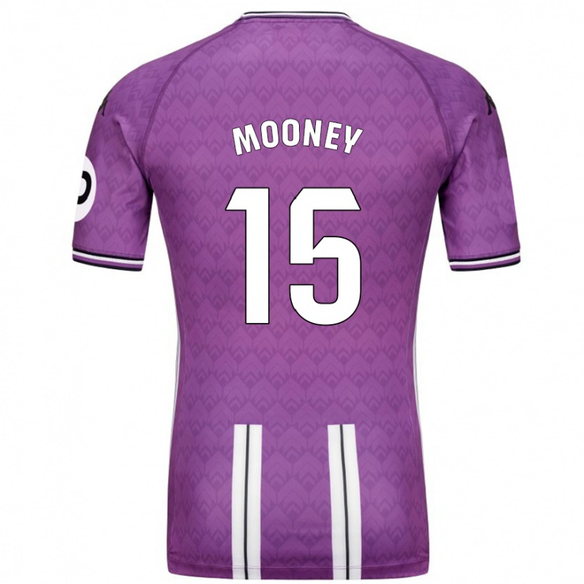 Danxen Enfant Maillot Fionn Mooney #15 Violet Blanc Tenues Domicile 2024/25 T-Shirt