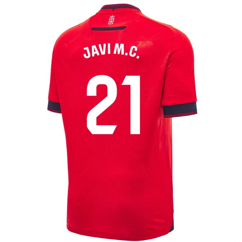 Danxen Enfant Maillot Javi Martínez #21 Rouge Blanc Tenues Domicile 2024/25 T-Shirt