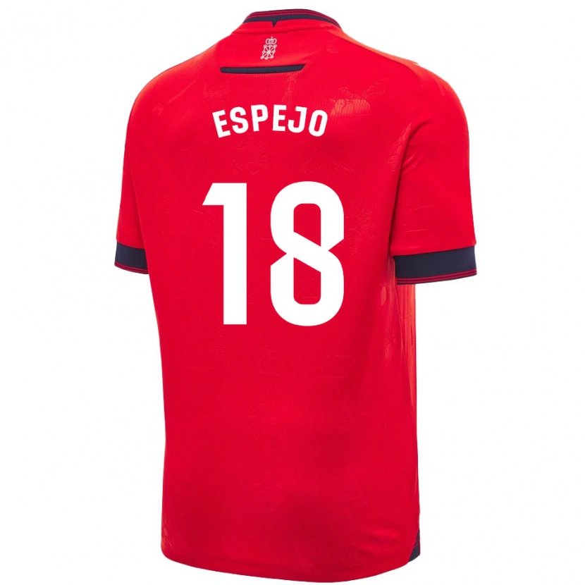 Danxen Enfant Maillot Diego Espejo #18 Rouge Blanc Tenues Domicile 2024/25 T-Shirt