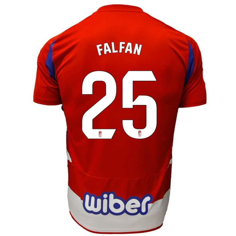 Danxen Enfant Maillot Daiana Falfán #25 Rouge Blanc Bleu Tenues Domicile 2024/25 T-Shirt