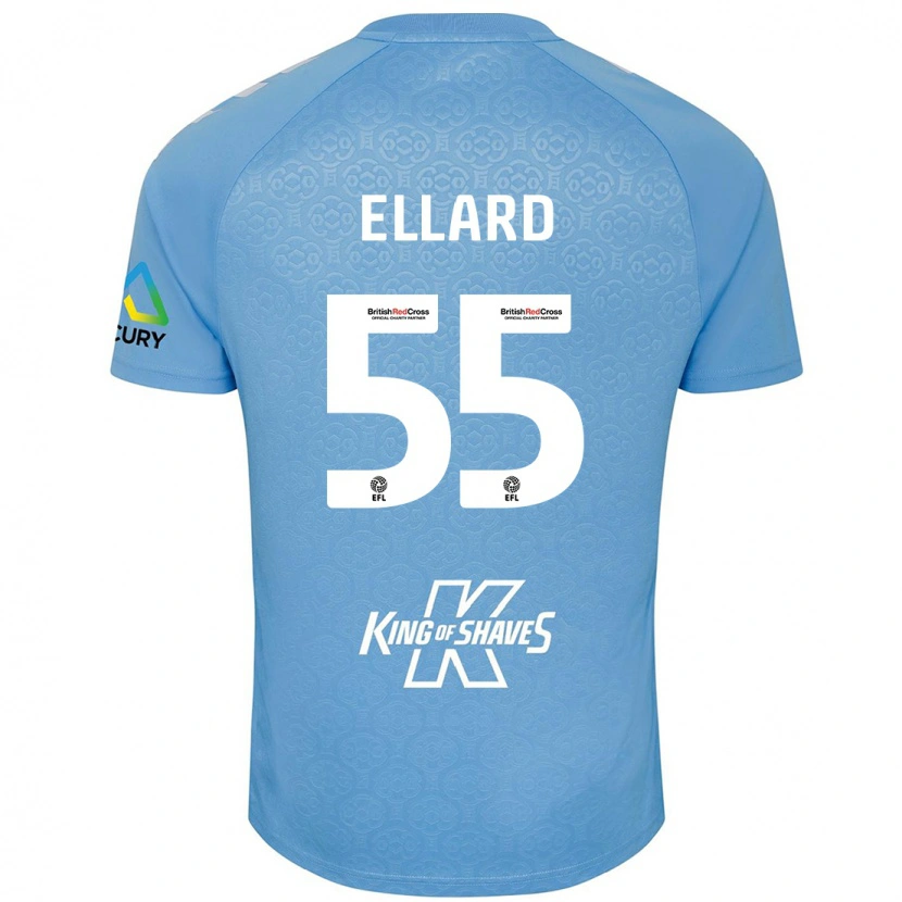 Danxen Enfant Maillot Aston Ellard #55 Bleu Blanc Tenues Domicile 2024/25 T-Shirt