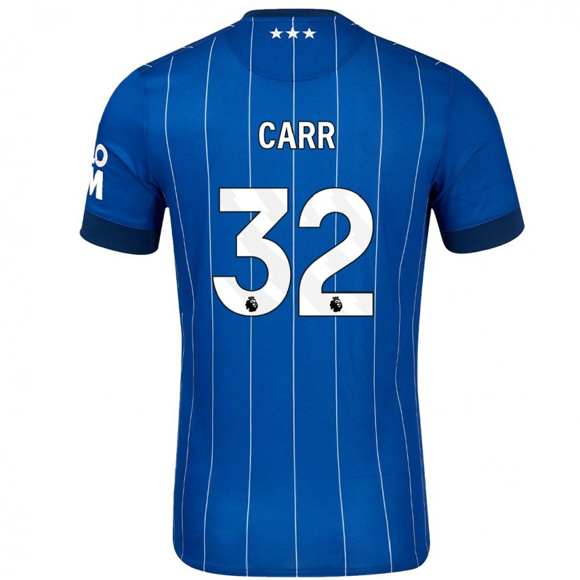 Danxen Enfant Maillot Ryan Carr #32 Bleu Marine Tenues Domicile 2024/25 T-Shirt