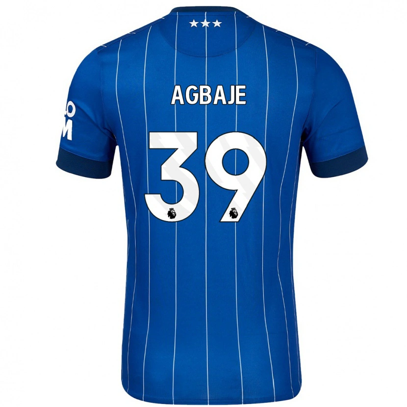 Danxen Enfant Maillot Edwin Agbaje #39 Bleu Marine Tenues Domicile 2024/25 T-Shirt