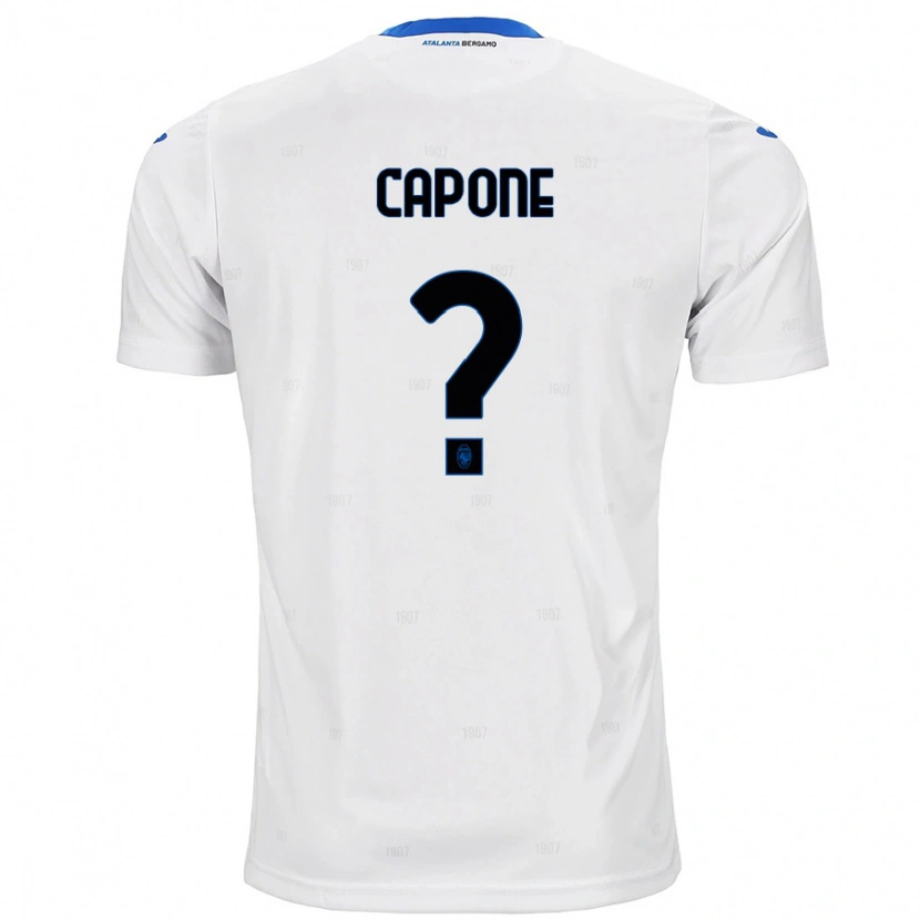 Danxen Enfant Maillot Christian Capone #0 Blanc Tenues Extérieur 2024/25 T-Shirt
