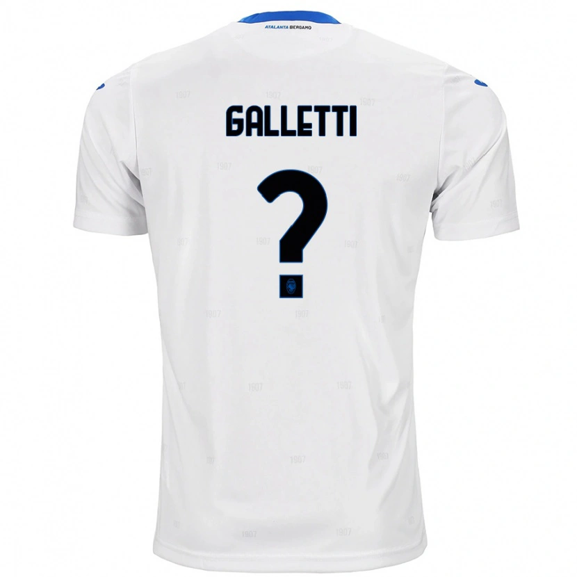 Danxen Enfant Maillot Elia Galletti #0 Blanc Tenues Extérieur 2024/25 T-Shirt