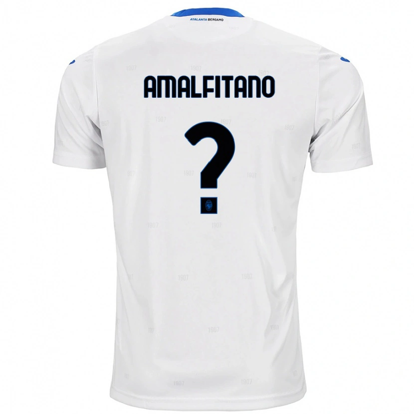 Danxen Enfant Maillot Nicolò Amalfitano #0 Blanc Tenues Extérieur 2024/25 T-Shirt