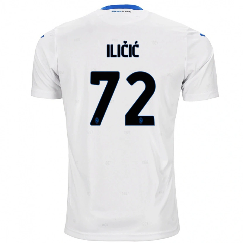 Danxen Enfant Maillot Josip Ilicic #72 Blanc Tenues Extérieur 2024/25 T-Shirt