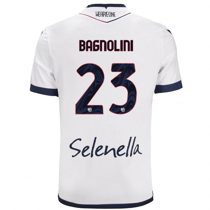 Danxen Enfant Maillot Nicola Bagnolini #23 Blanc Bleu Royal Tenues Extérieur 2024/25 T-Shirt