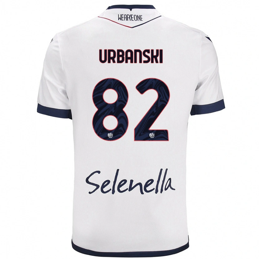 Danxen Enfant Maillot Kacper Urbanski #82 Blanc Bleu Royal Tenues Extérieur 2024/25 T-Shirt