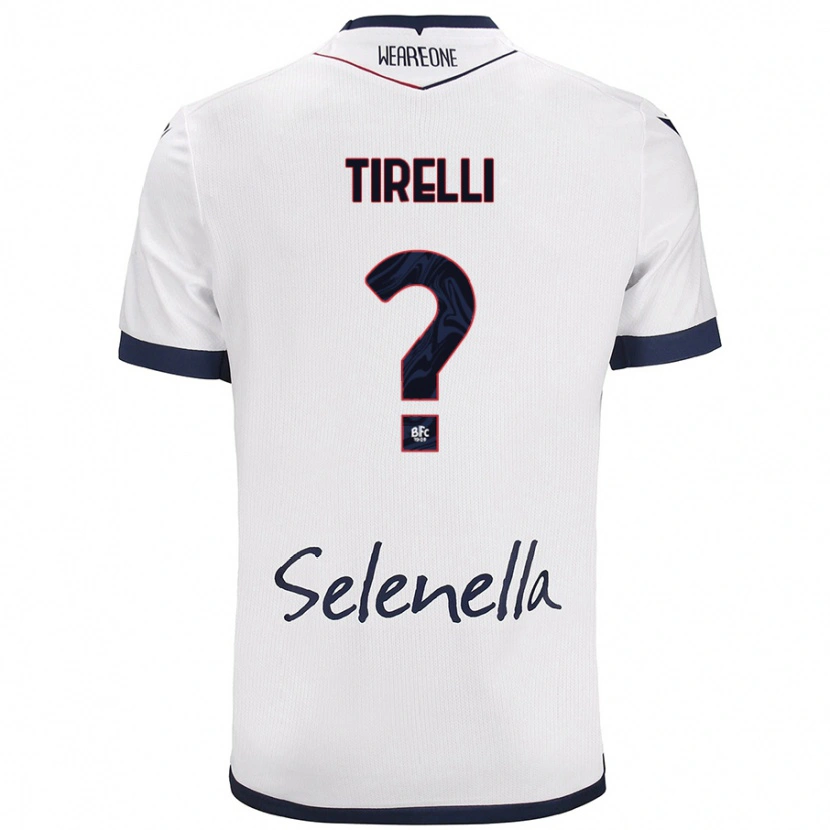 Danxen Enfant Maillot Manuel Tirelli #0 Blanc Bleu Royal Tenues Extérieur 2024/25 T-Shirt