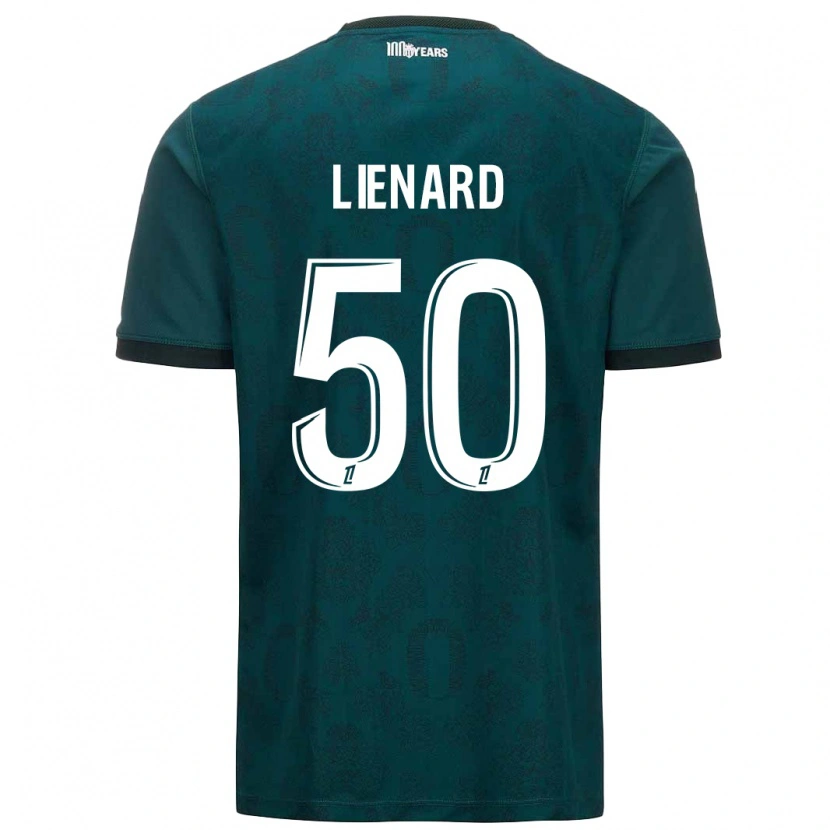 Danxen Enfant Maillot Yann Lienard #50 Vert Foncé Tenues Extérieur 2024/25 T-Shirt