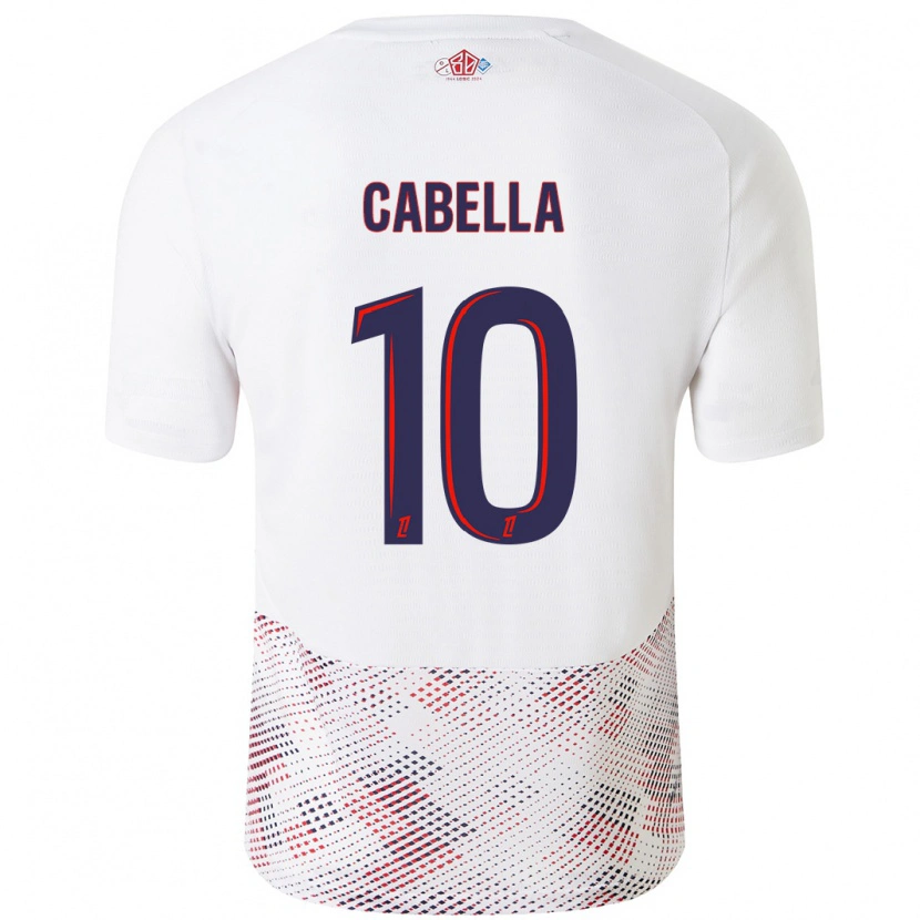 Danxen Enfant Maillot Rémy Cabella #10 Blanc Bleu Royal Tenues Extérieur 2024/25 T-Shirt