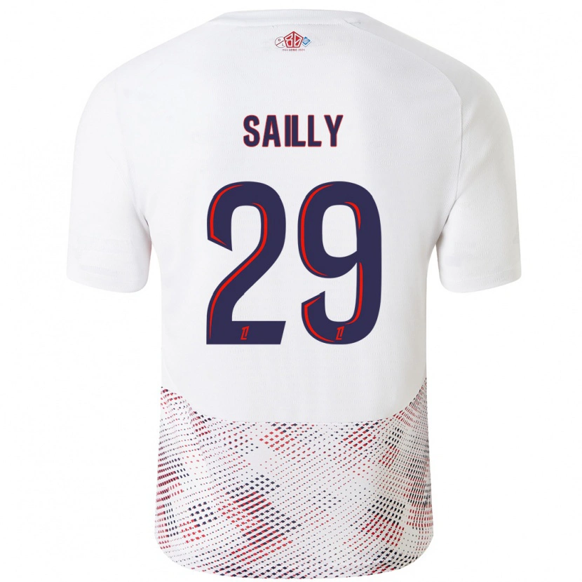 Danxen Enfant Maillot Charlotte Sailly #29 Blanc Bleu Royal Tenues Extérieur 2024/25 T-Shirt