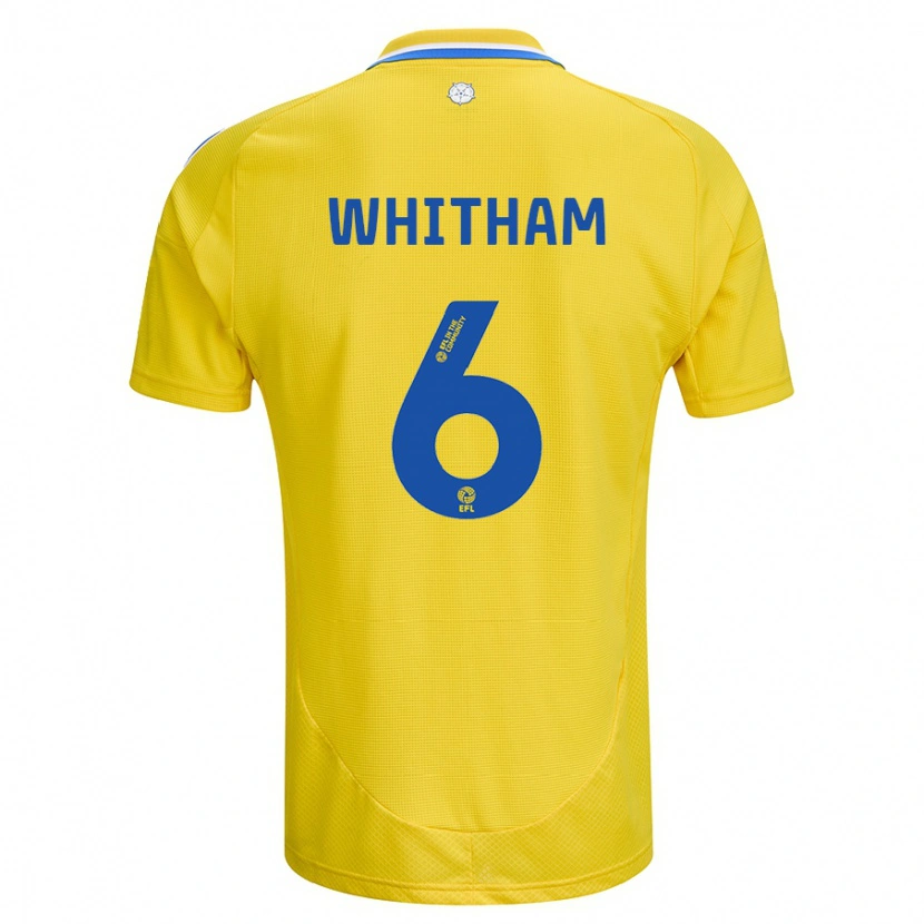 Danxen Enfant Maillot Danielle Whitham #6 Jaune Bleu Tenues Extérieur 2024/25 T-Shirt