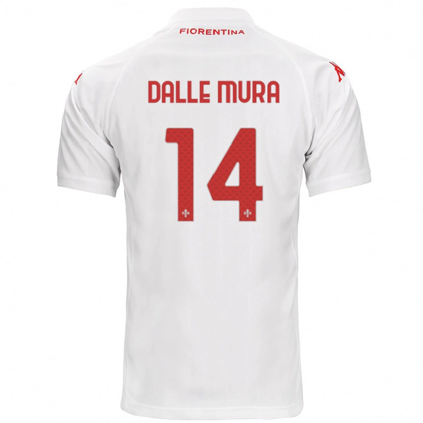Danxen Enfant Maillot Christian Dalle Mura #14 Blanc Tenues Extérieur 2024/25 T-Shirt