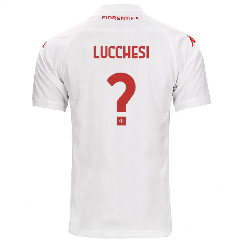 Danxen Enfant Maillot Andrea Lucchesi #0 Blanc Tenues Extérieur 2024/25 T-Shirt