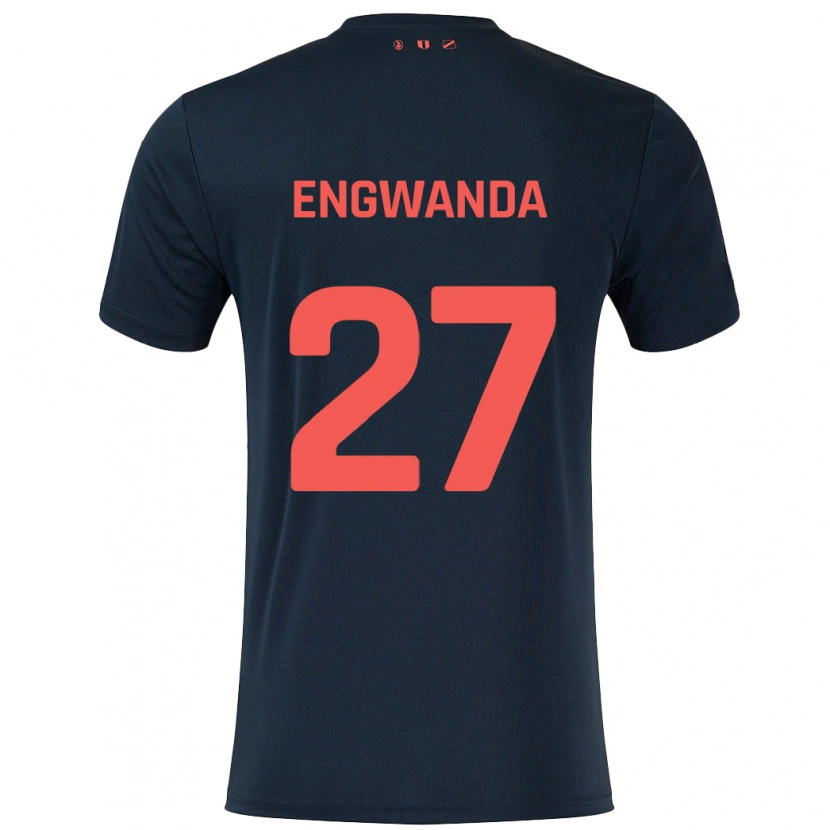 Danxen Enfant Maillot Alonzo Engwanda #27 Noir Rouge Tenues Extérieur 2024/25 T-Shirt