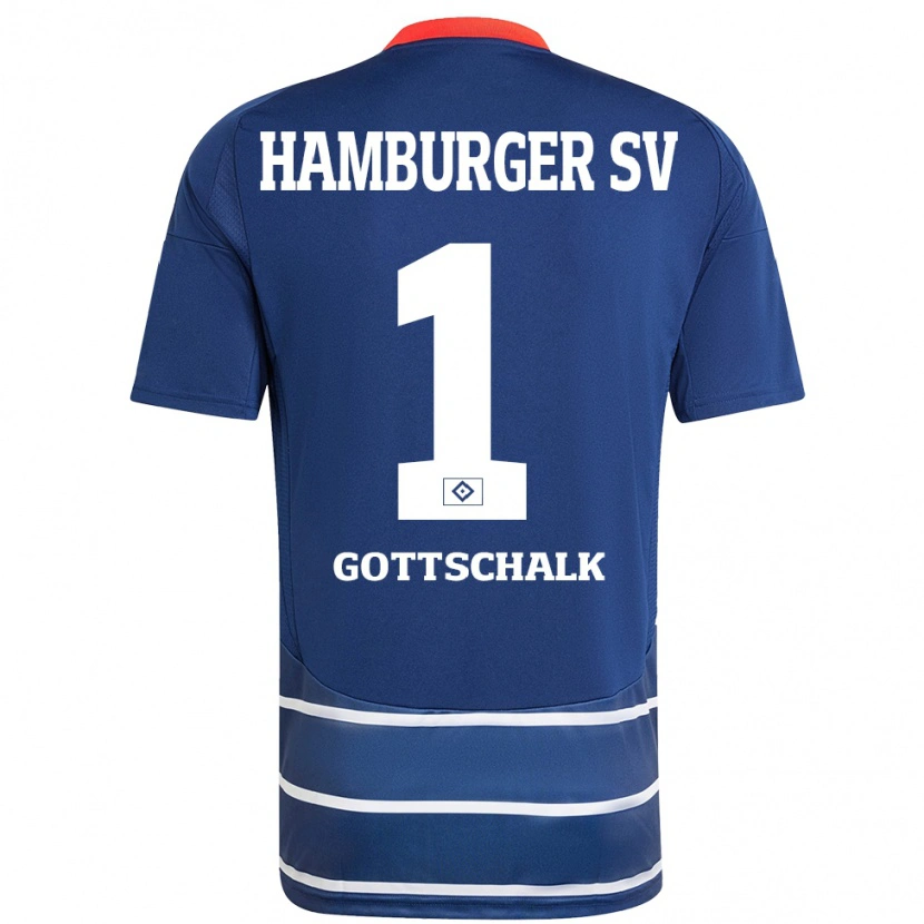 Danxen Enfant Maillot Juri Gottschalk #1 Bleu Foncé Tenues Extérieur 2024/25 T-Shirt