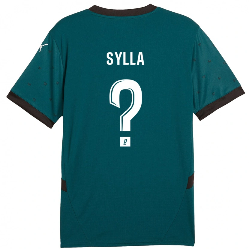 Danxen Enfant Maillot Fodé Sylla #0 Vert Foncé Tenues Extérieur 2024/25 T-Shirt