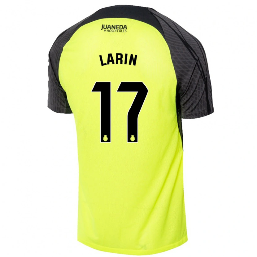 Danxen Enfant Maillot Cyle Larin #17 Vert Fluo Noir Tenues Extérieur 2024/25 T-Shirt