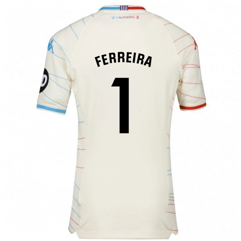 Danxen Enfant Maillot André Ferreira #1 Blanc Rouge Bleu Tenues Extérieur 2024/25 T-Shirt