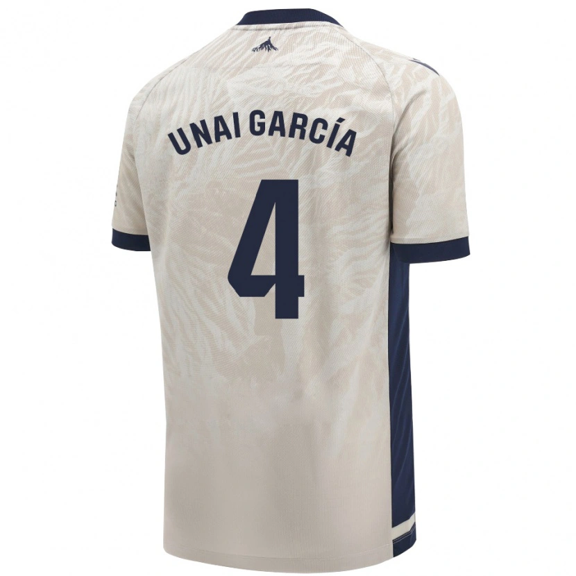Danxen Enfant Maillot Unai García #4 Gris Clair Tenues Extérieur 2024/25 T-Shirt