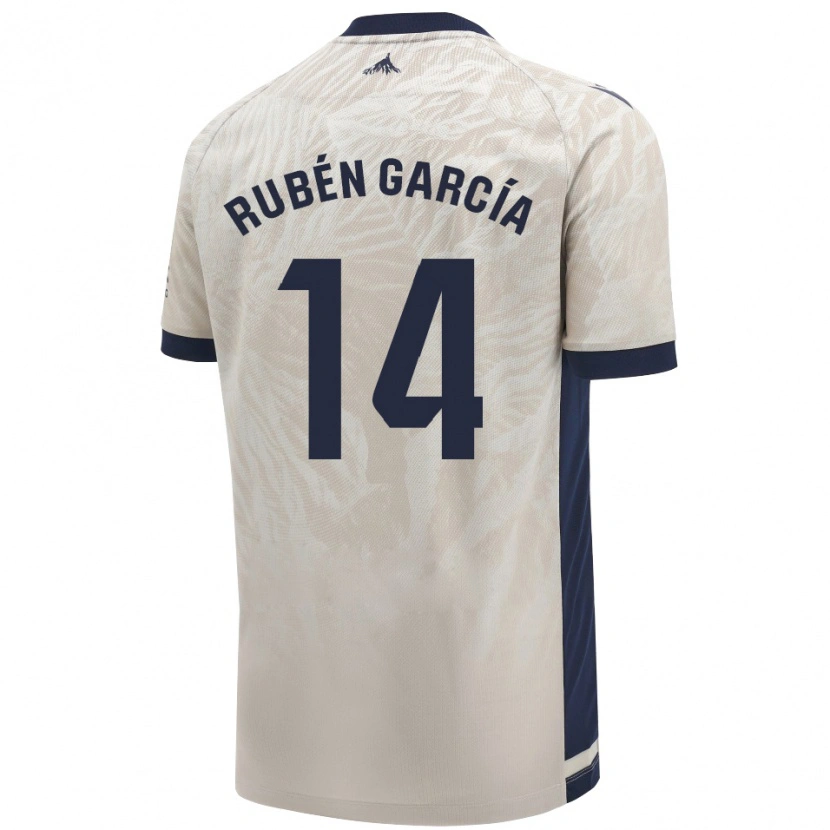 Danxen Enfant Maillot Rubén García #14 Gris Clair Tenues Extérieur 2024/25 T-Shirt