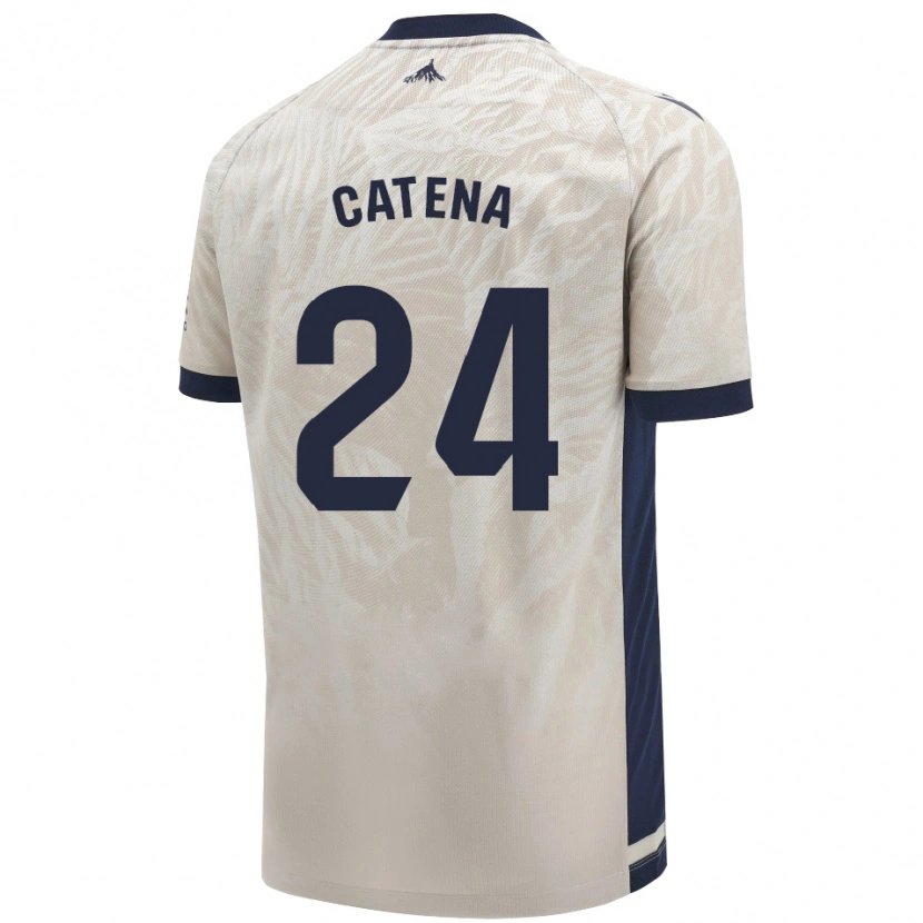 Danxen Enfant Maillot Alejandro Catena #24 Gris Clair Tenues Extérieur 2024/25 T-Shirt