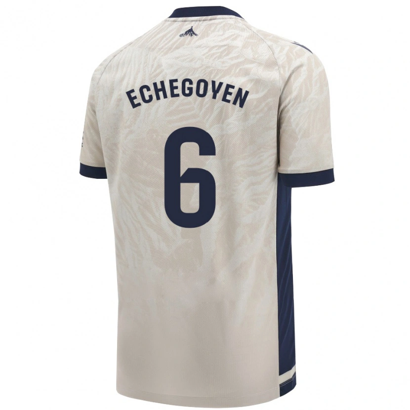 Danxen Enfant Maillot Mauro Echegoyen #6 Gris Clair Tenues Extérieur 2024/25 T-Shirt