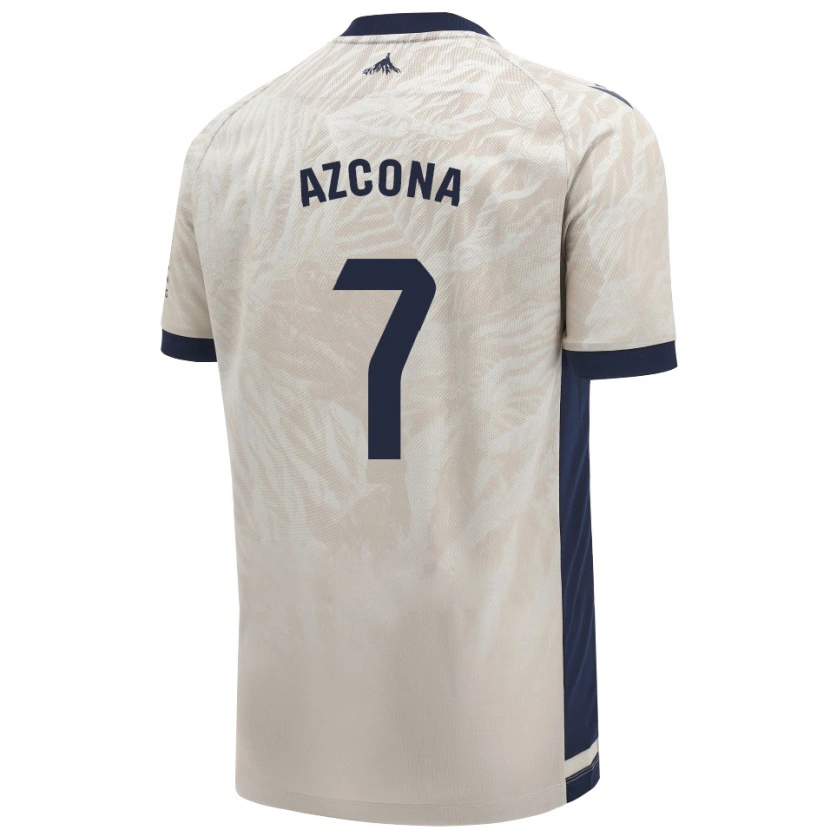 Danxen Enfant Maillot Rubén Azcona #7 Gris Clair Tenues Extérieur 2024/25 T-Shirt