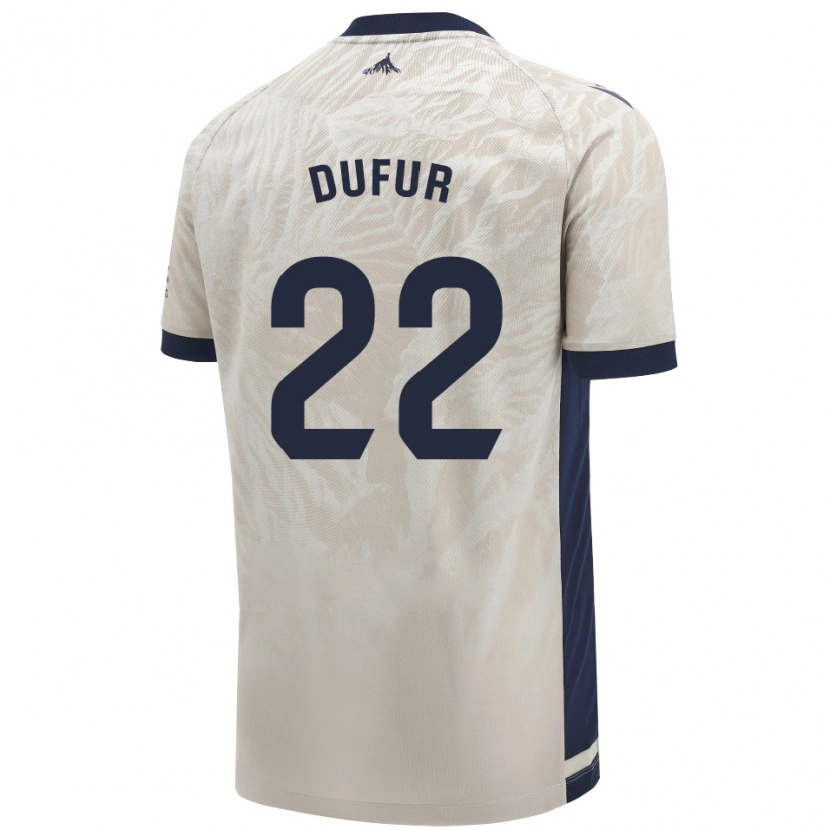 Danxen Enfant Maillot Ander Dufur #22 Gris Clair Tenues Extérieur 2024/25 T-Shirt