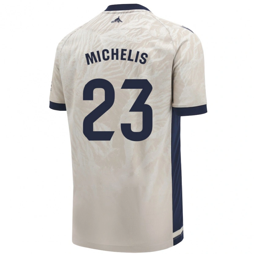 Danxen Enfant Maillot Nikolaos Michelis #23 Gris Clair Tenues Extérieur 2024/25 T-Shirt
