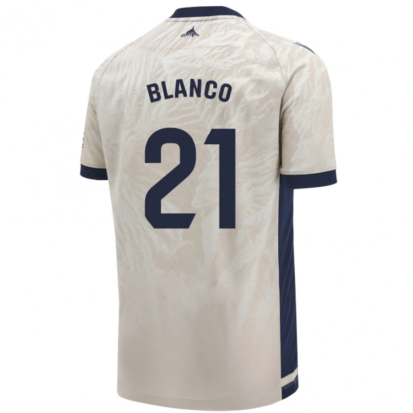 Danxen Enfant Maillot Alexia Blanco Llacuno #21 Gris Clair Tenues Extérieur 2024/25 T-Shirt
