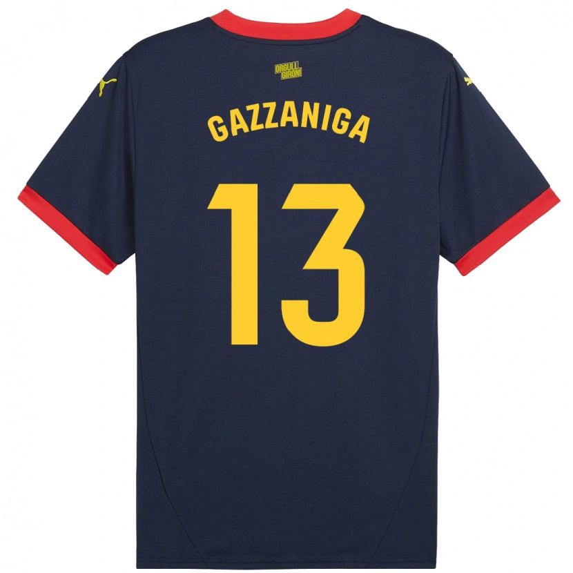 Danxen Enfant Maillot Paulo Gazzaniga #13 Bleu Marine Rouge Tenues Extérieur 2024/25 T-Shirt