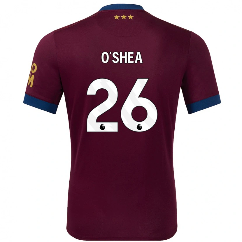 Danxen Enfant Maillot Dara O'shea #26 Marron Tenues Extérieur 2024/25 T-Shirt