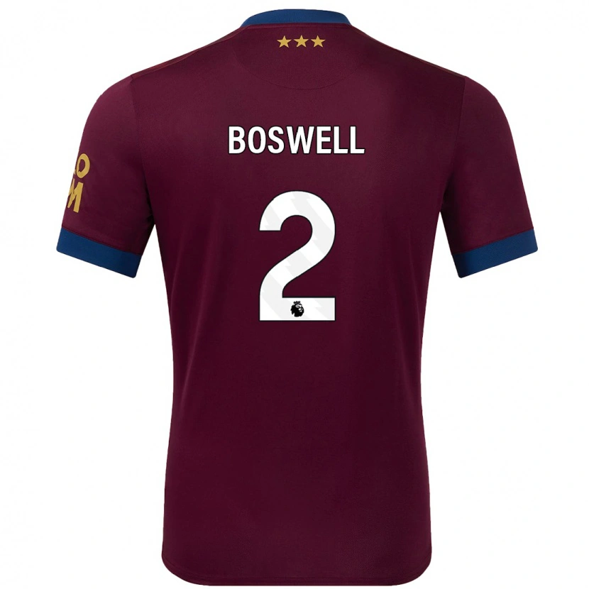 Danxen Enfant Maillot Maria Boswell #2 Marron Tenues Extérieur 2024/25 T-Shirt