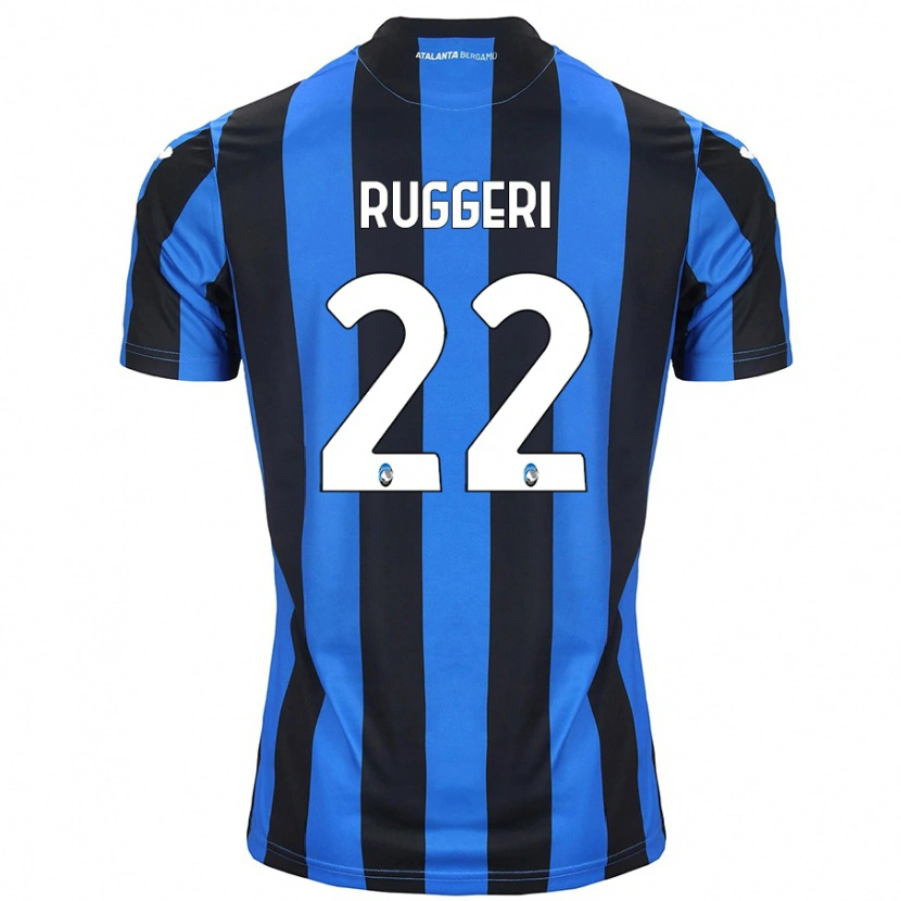 Danxen Homme Maillot Matteo Ruggeri #22 Bleu Noir Tenues Domicile 2024/25 T-Shirt