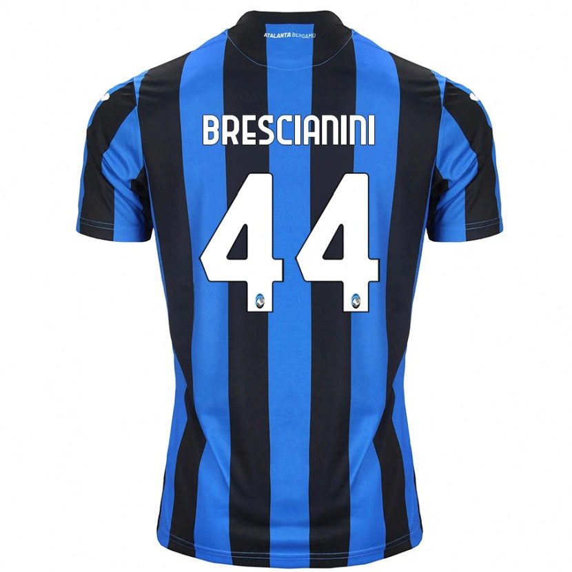 Danxen Homme Maillot Marco Brescianini #44 Bleu Noir Tenues Domicile 2024/25 T-Shirt