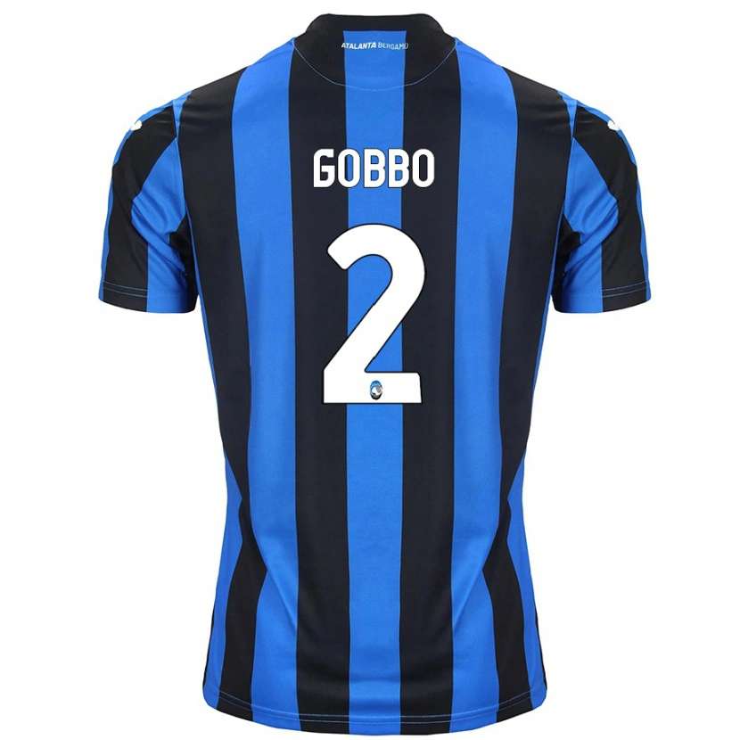 Danxen Homme Maillot Luca Gobbo #2 Bleu Noir Tenues Domicile 2024/25 T-Shirt