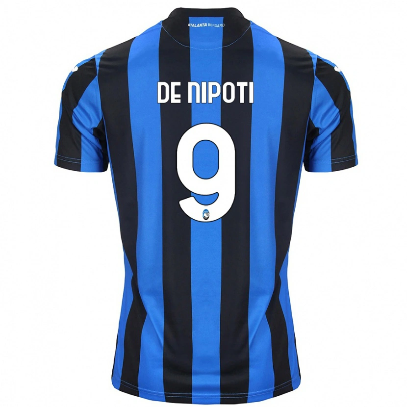Danxen Homme Maillot Tommaso De Nipoti #9 Bleu Noir Tenues Domicile 2024/25 T-Shirt