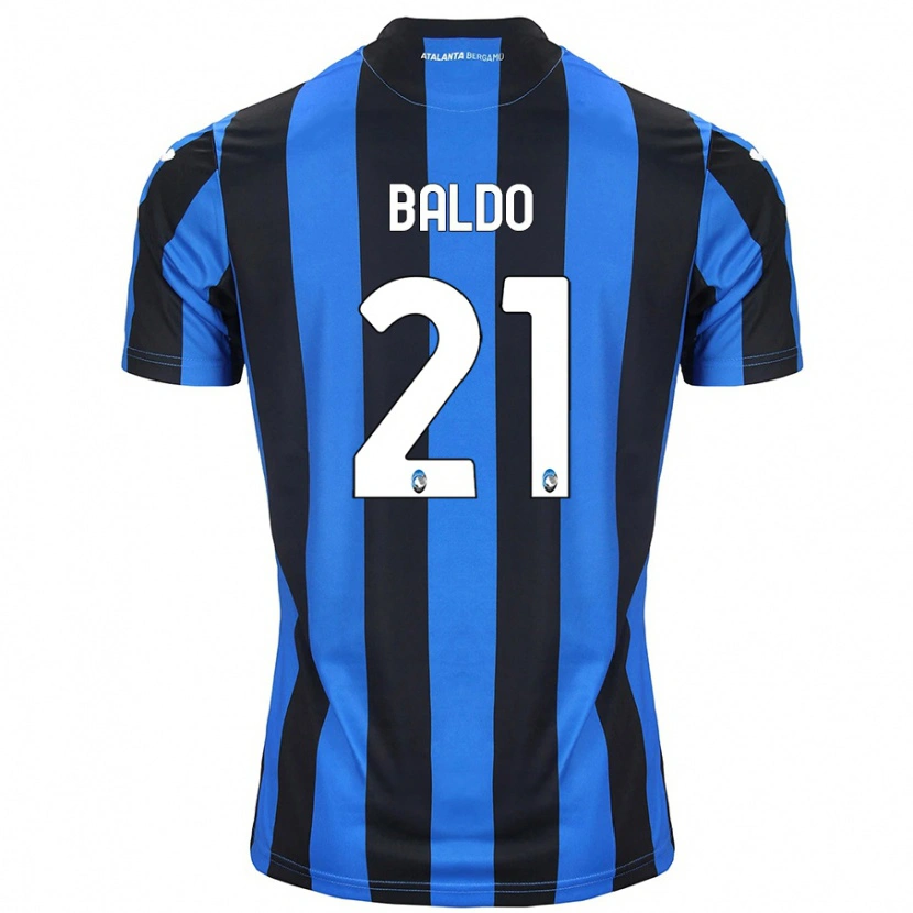 Danxen Homme Maillot Nicolò Baldo #21 Bleu Noir Tenues Domicile 2024/25 T-Shirt