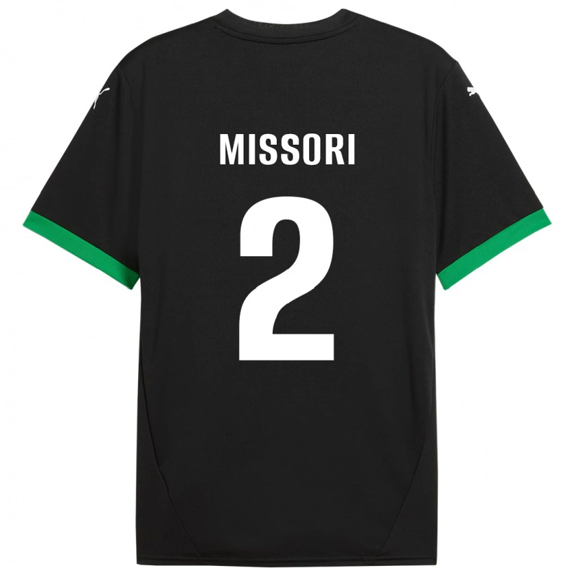 Danxen Homme Maillot Filippo Missori #2 Noir Vert Foncé Tenues Domicile 2024/25 T-Shirt