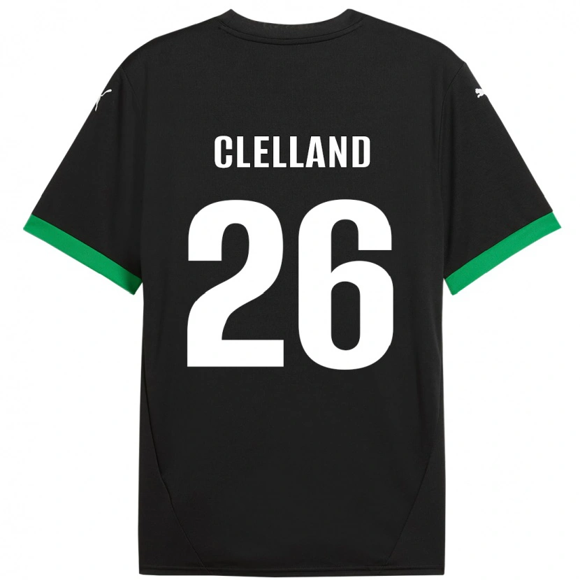 Danxen Homme Maillot Lana Clelland #26 Noir Vert Foncé Tenues Domicile 2024/25 T-Shirt